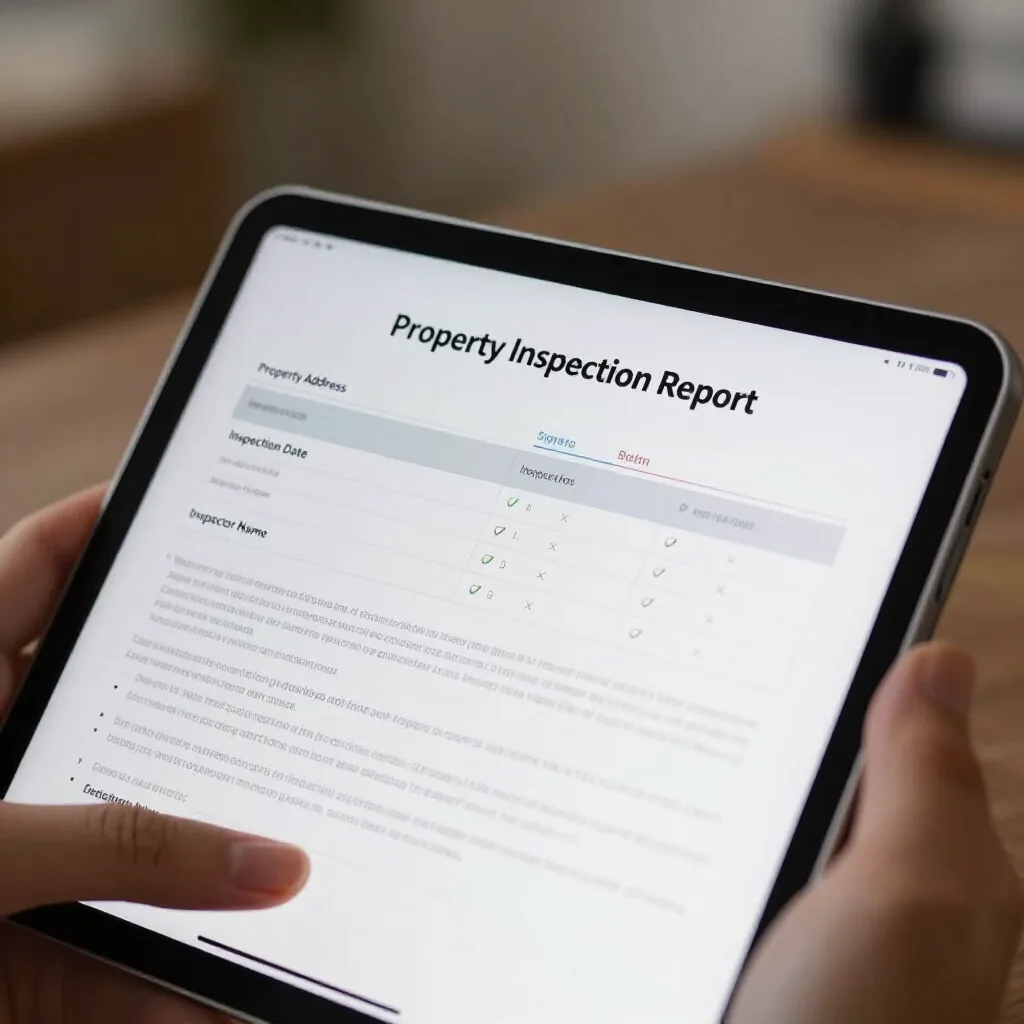 A detailed property inspection report